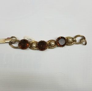 Vintage dark gold and gold tone bracelet